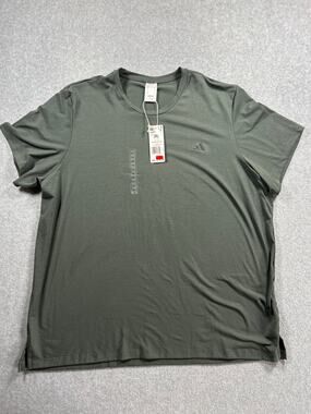 Adidas Axis 3.0 Tee Legend Shirt Men's 2XL Ivy Short Sleeves Crew Neck